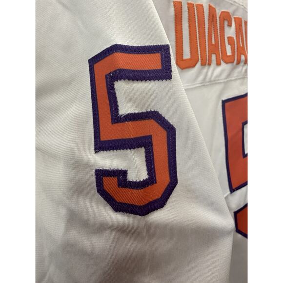 Nike Team Clemson Tigers #5 Uiagalelei Jersey XL White ACC Patch Fair Condition - Picture 9 of 15